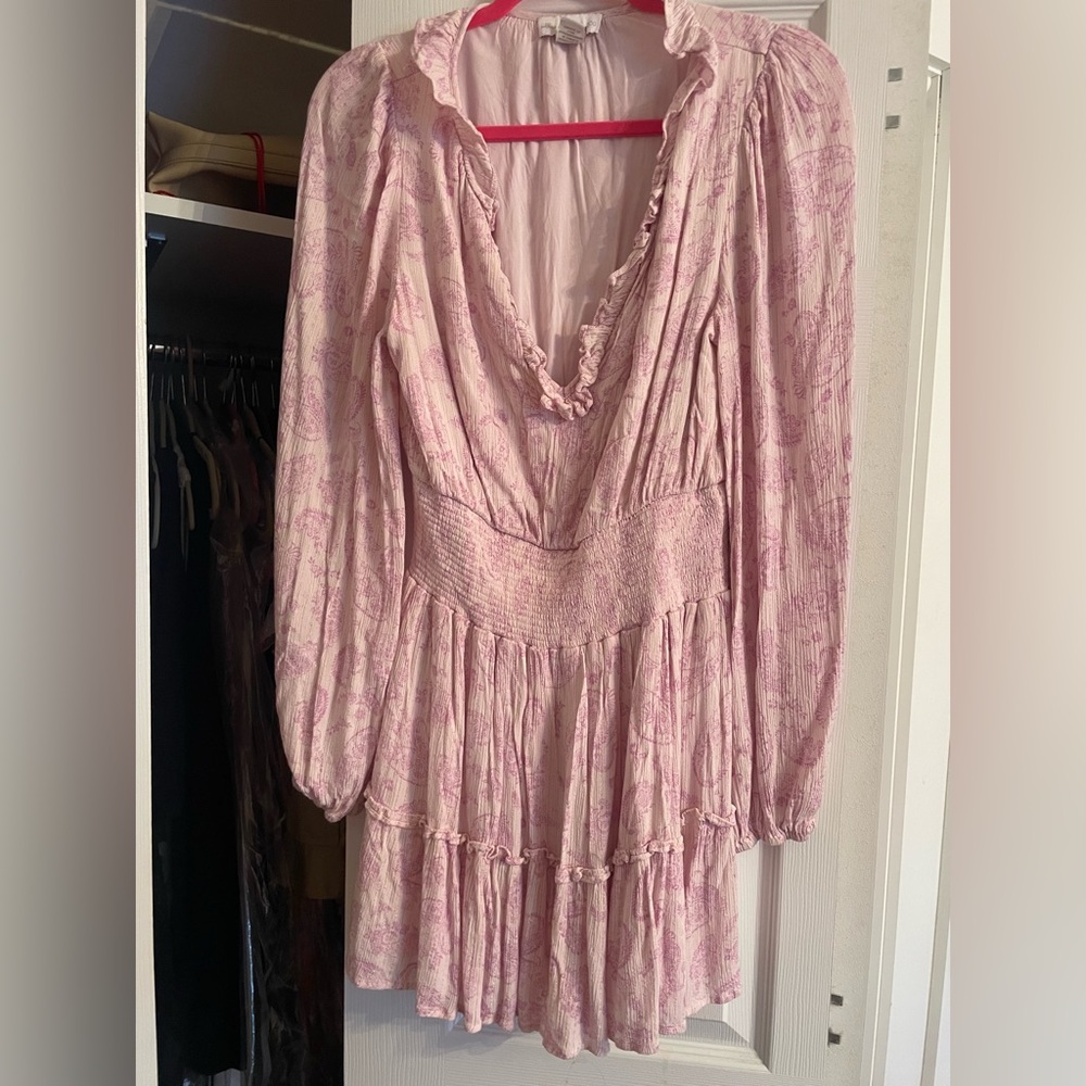 House of Harlow 1960 Pink Long Sleeve Dress
